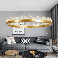 Люстра подвесная, золото, кристалл, LOUIS 120*11 металл, LED.