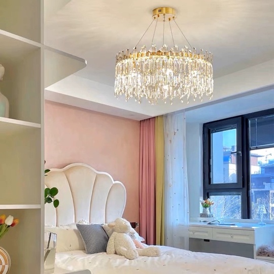Люстра подвесная, бронза, кристалл, MELISSA 60*31 металл, E14.