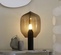 Черная настольная лампа LEDER, 25*48 см, G9, стекло, светодиодная