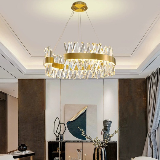 Люстра подвесная, медный, стекло, RADIANT 80*30, металл, LED.