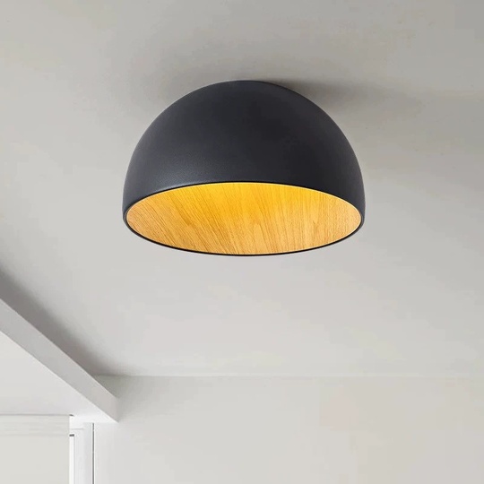 Потолочный светильник черный Elyrion, металл, 35*19 см, светодиодная, LED
