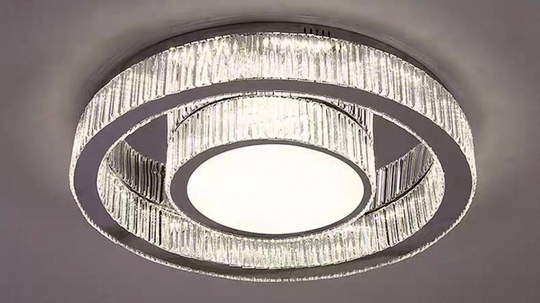 Потолочный светильник, золото, кристалл, JOSIE 96*14 металл, LED.