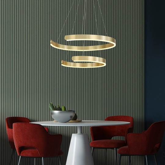 Люстра подвесная, медь, ПММА, STELLA 80*100 металл, LED.