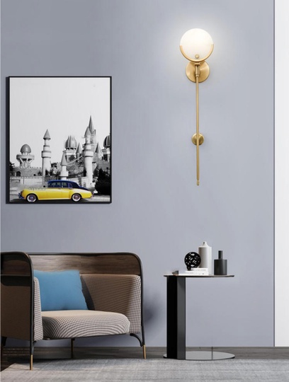 Настенный светильник медный, LUMINAIRE медный 63*12 см, LED, 10 Вт