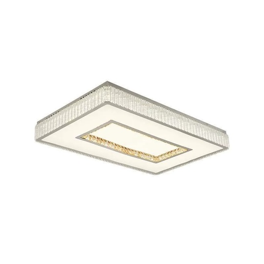 Потолочный светильник, хром, кристалл, HELGA 110*80 металл, LED.