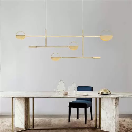 Люстра золотая Vellum, металл, 125*40 см, светодиодная, LED