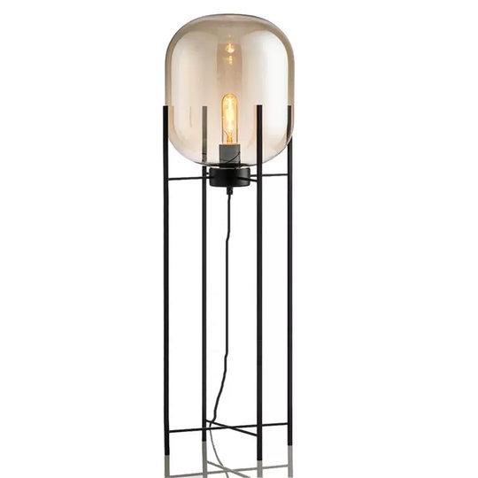 Торшер черный Elevora, 45*140 см, LED, Е27, металл, 5 Вт