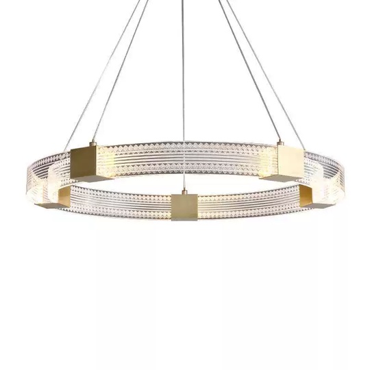 Люстра подвесная, медь, ПММА, SAMUEL 50*100, металл, LED
