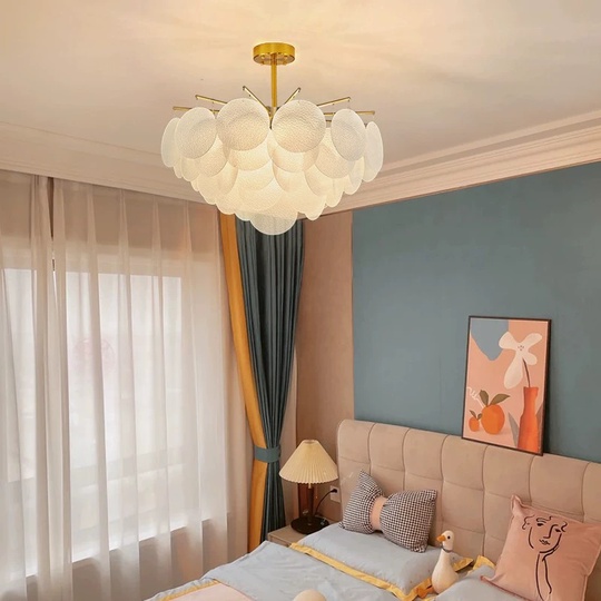 Люстра подвесная, медный, ПММА, LUXURIOUS 65*48, металл, E14.