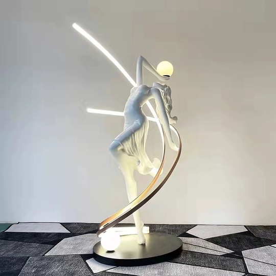 Торшер белый Girls ballerina, 60*155 см, LED, Е27, смола, стекловолокно, 35 Вт