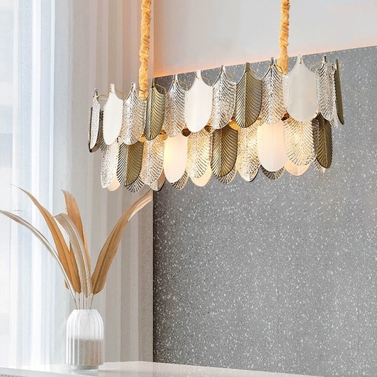 Люстра подвесная, медь, стекло, GUNAYDIN 90*30, металл, Е14.