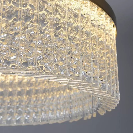 Люстра подвесная BONCUK 80*24 бронза, стекло, металл, LED.