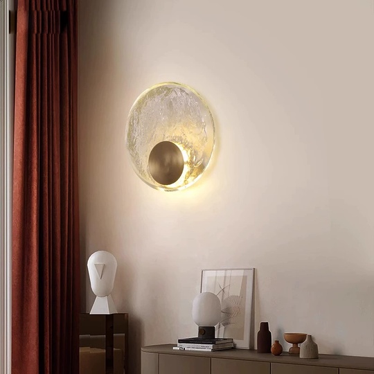 Настенный светильник, Бра, LAN 20*25 золотой, медь, стекло, LED.