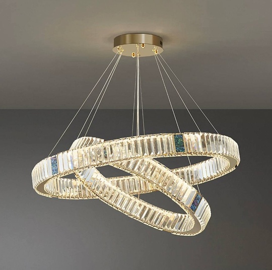 Люстра подвесная CAGLA 60*150 бронза, кристалл, металл, LED.