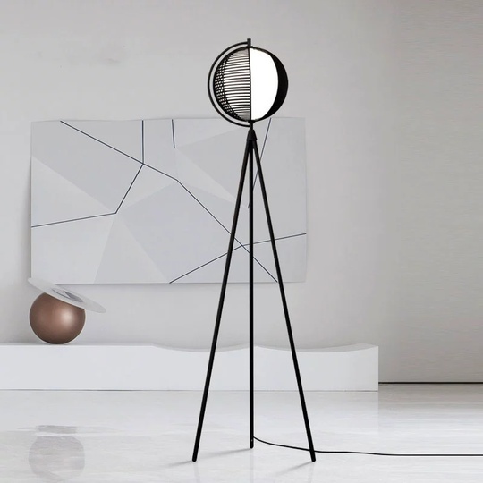 Торшер черный Lumus, 50*155 см, светодиодный, Е27, металл, 10 Вт