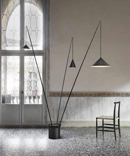 Напольный светильник черный North Vibia 2, E27, 15 Вт