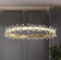 Люстра подвесная, золото, хрусталь, AXTON 80*120, металл, LED