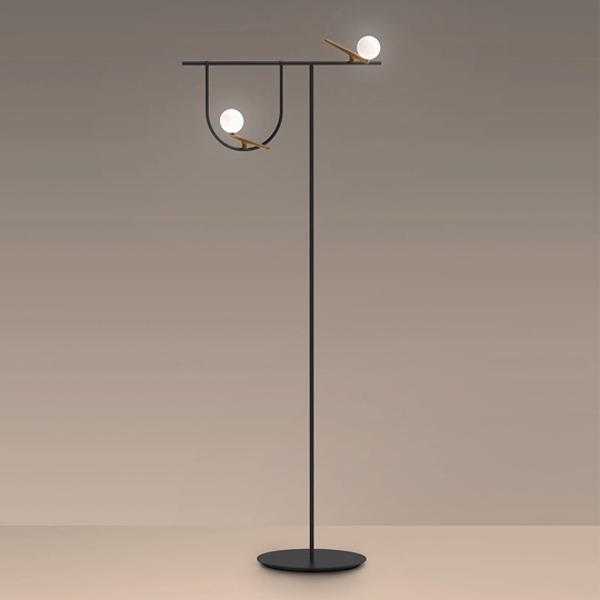 Торшер черный Lumios, 50*170 см, LED, G9*2, металл, 10 Вт