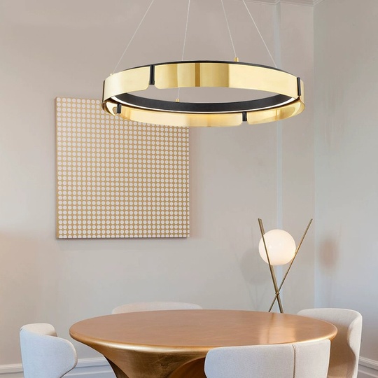 Светильник подвесной золотой Alventure, металл, 60*15 см, светодиодная, LED