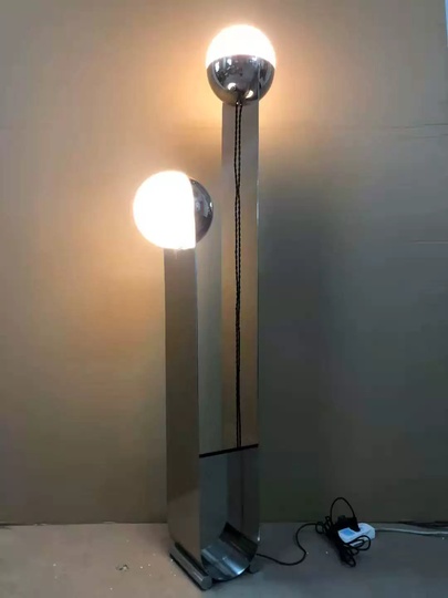 Торшер хром Elymor, 39*155 см, LED, Е27*2, металл, 24 Вт