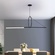Люстра черная Glare, металл, 120*45 см, светодиодная, LED