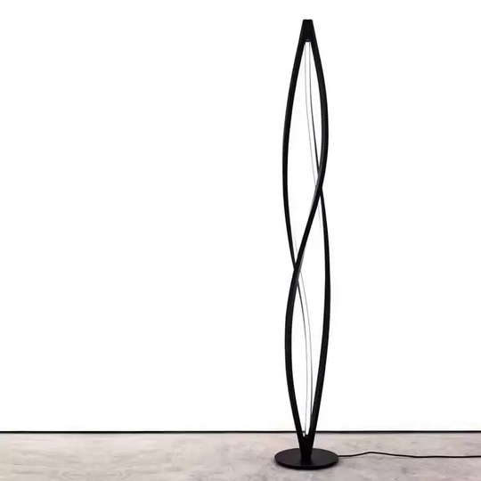 Торшер черный Zenere black 18*18*180 см, LED, ПММА, 14 Вт