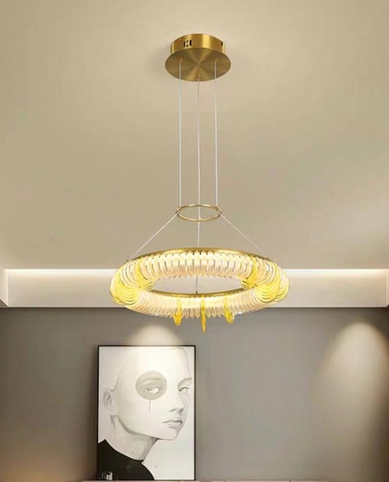 Люстра медная Elyvrin, металл, 85*12 см, светодиодная, LED