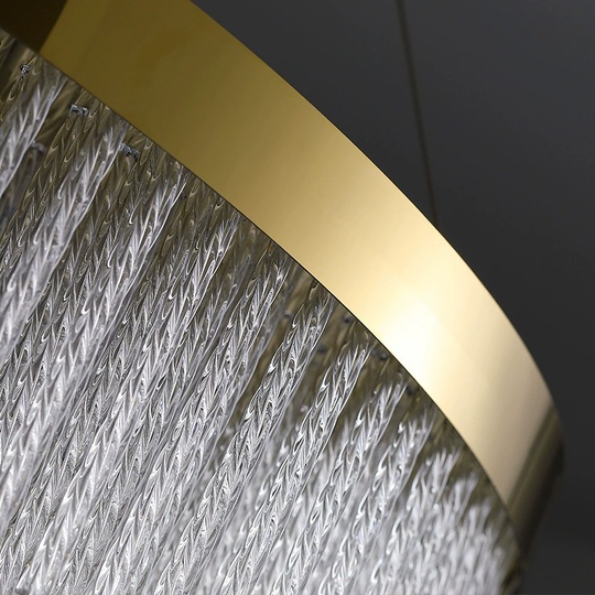 Люстра подвесная, медный, ПММА, IVOR 100*29 металл, LED.