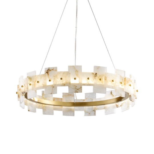 Светильник подвесной медный Elarex, медь, трос 120 см, 100*15 см, LED