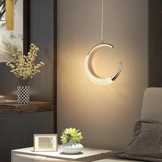 Светильник подвесной, золотой Elimora, металл, 20*20 см, LED