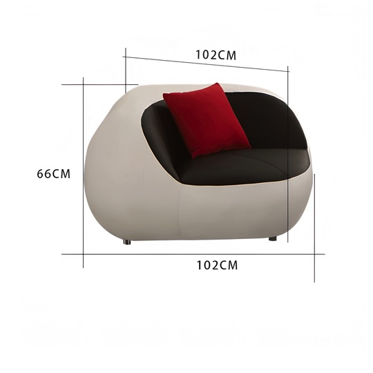 Кресло Chair Reposo, белый с черным, 102*66