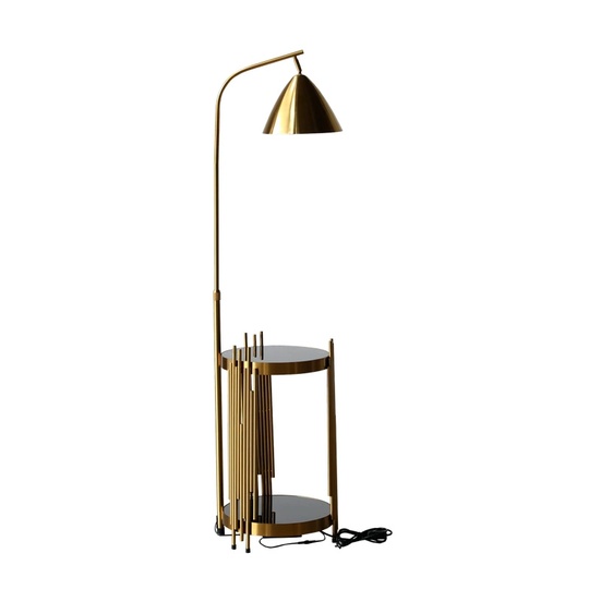 Торшер бронза Evolvix, 50*150 см, LED, Е27, металл и мрамор, 14 Вт