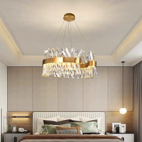 Люстра подвесная, медный, стекло, RADIANT 80*30, металл, LED.