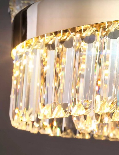 Подвесной светильник SULEYMAN 80*57, золотой, кристалл, металл,  LED.