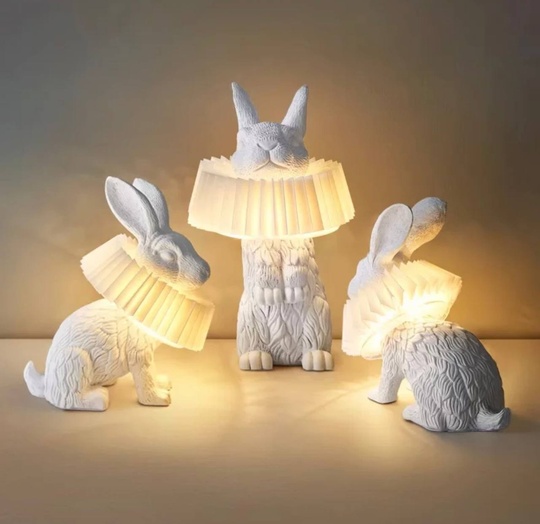 Настольная лампа RABBIT 30*32, белый, смола