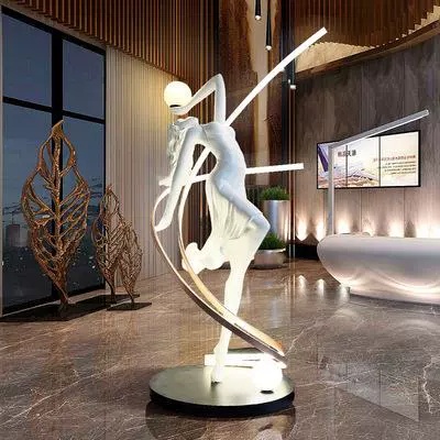 Торшер белый Girls ballerina, 79*200 см, LED, Е27, смола, стекловолокно, 65 Вт