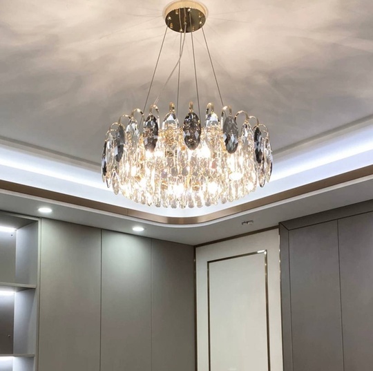 Подвесной светильник BURAK 80*20, золотой, кристалл, металл,  LED.