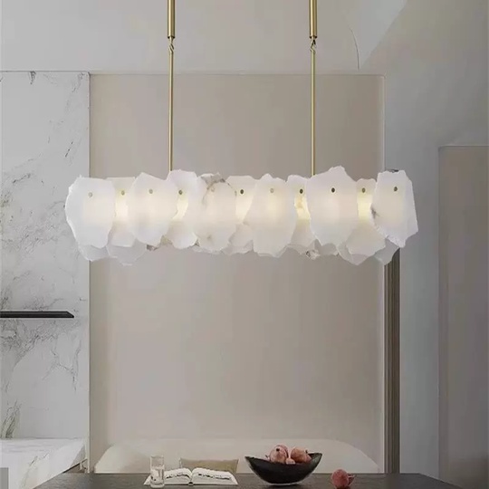 Светильник подвесной медный Elutron, медь, мрамор, 100*26 см, LED