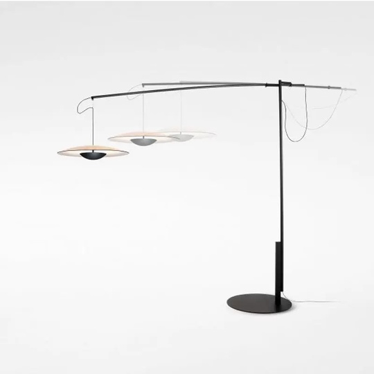 Торшер, черный, бежевый Shado 172*180, LED, металл, ПММА