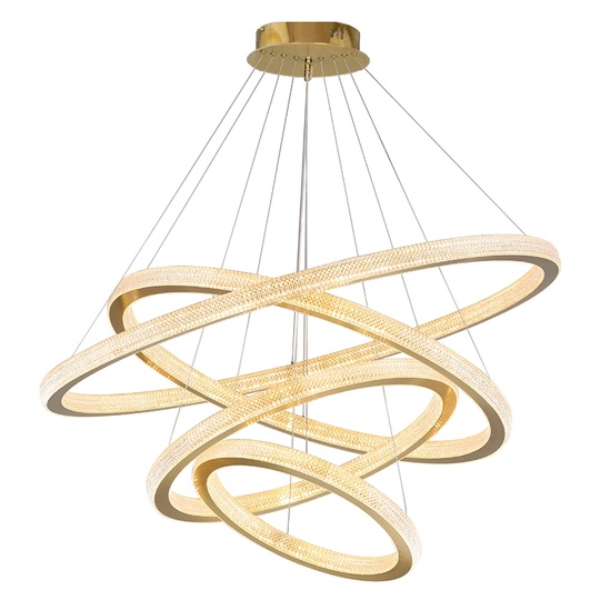 Люстра подвесная, медь, ПММА, ARCHE 40*60*80*100 металл, LED.