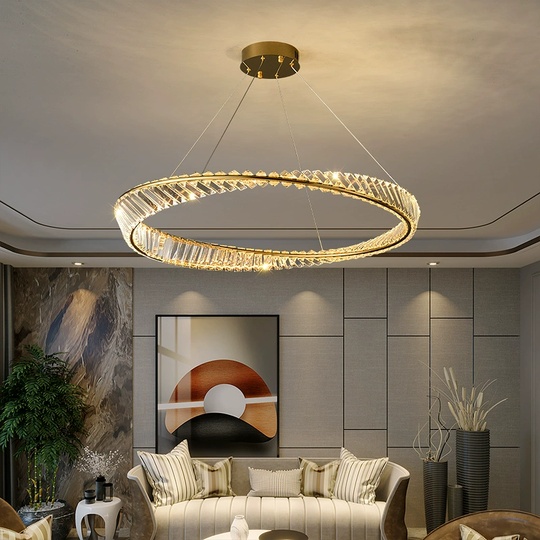 Люстра подвесная, золотой, кристалл, GLAMOROUS 80*10, металл, LED.