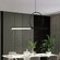 Люстра черная Glare, металл, 170*45 см, светодиодная, led