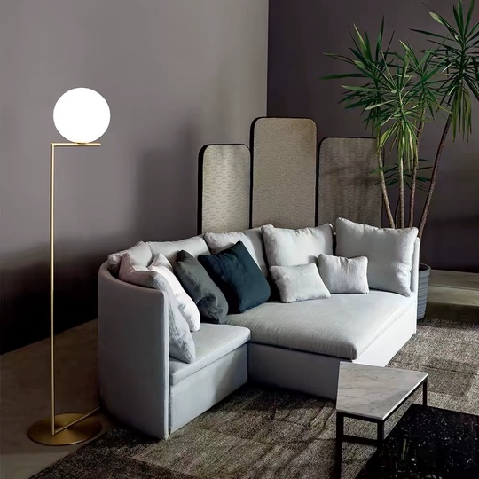 Торшер золото Lumina, 30*30, 155 см, светодиодный, Е27, металл, 15 Вт