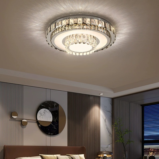 Потолочный светильник, хром, кристалл, MINDY 80*20 металл, LED.