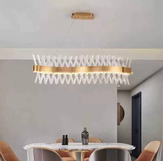 Люстра подвесная, медный, стекло, STYLISH 100*35, металл, LED.