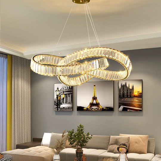 Люстра подвесная, медный, кристалл, AYSEGUL 80*28, металл, LED.