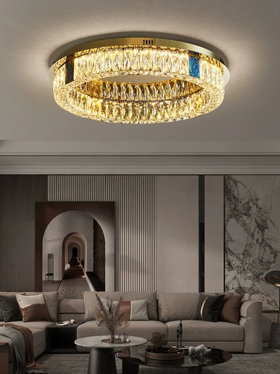 Потолочный светильник, золото, хрусталь, AMELLI 60*13 металл, LED.