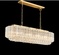 Дизайнерские светильник медный 105*30 см, led, E14, медь, хрусталь, потолочный