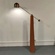 Торшер коричневый Aurexis, 85*175 см, LED, E27, кожа, металл, 14 Вт
