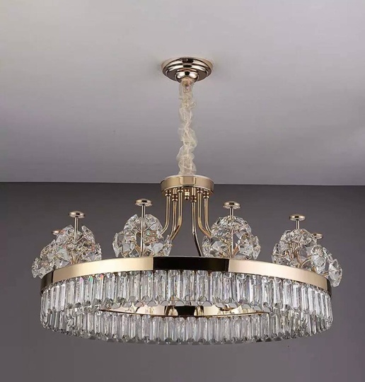 Подвесной светильник OSMAN 80*35, золотой, кристалл, металл,  LED.